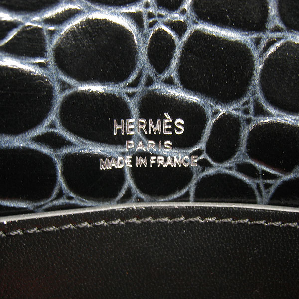 AAA Hermes Kelly 22 CM France Python Leather Handbag Black H008 On Sale - Click Image to Close